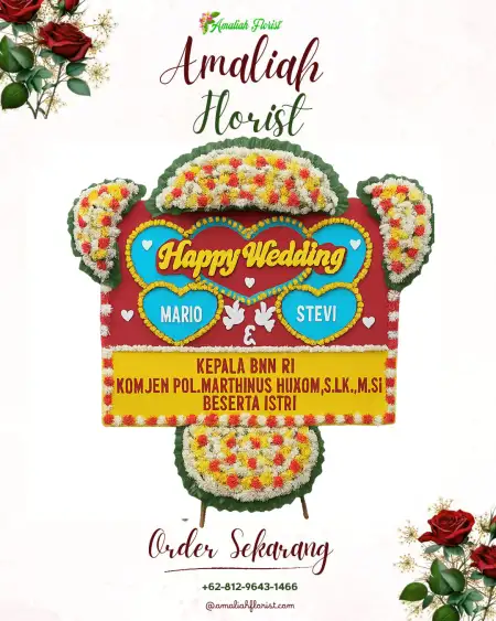 Papan Bunga Pernikahan Garahan